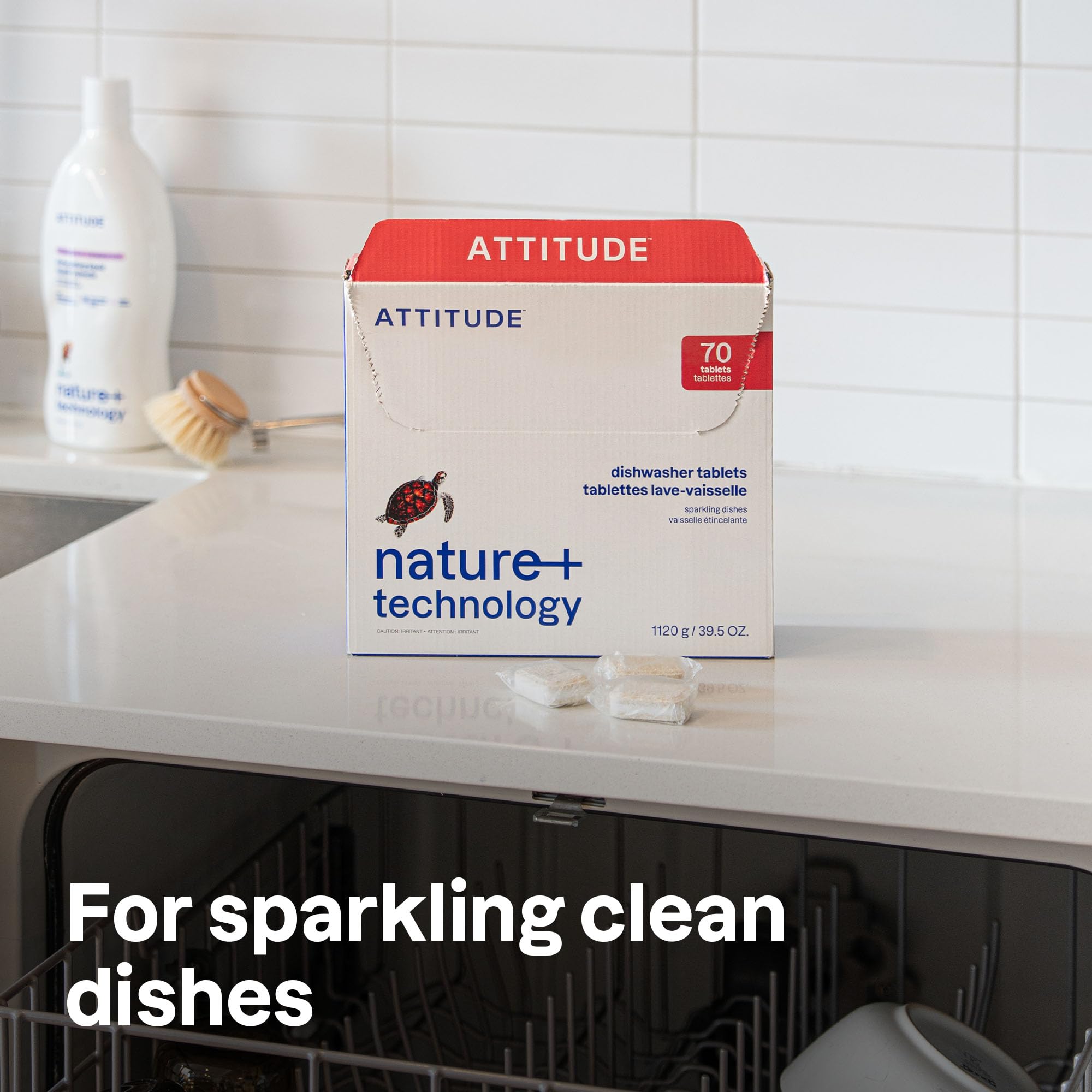 ATTITUDE close-up of dissolvable film highlighting easy dissolution benefit