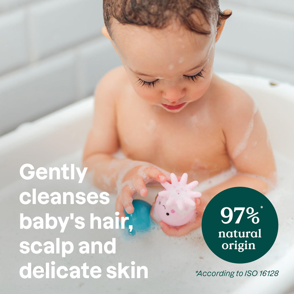 ATTITUDE foamy lather in bath illustrating easy rinsing benefit