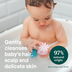 ATTITUDE foamy lather in bath illustrating easy rinsing benefit