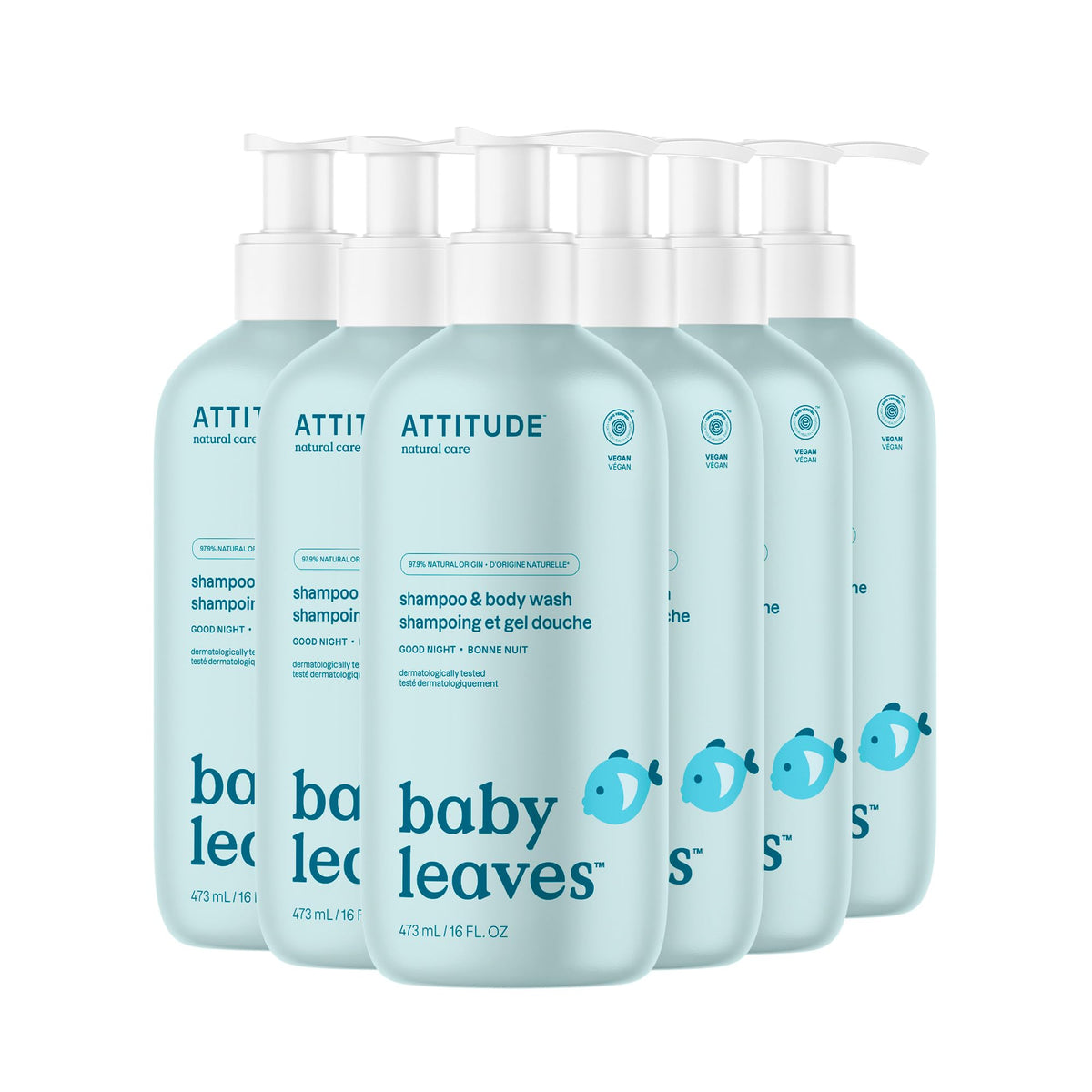 ATTITUDE front packaging showing bottle and calming scent benefit