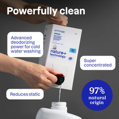 ATTITUDE label detail showing naturally derived ingredient callouts and transparency