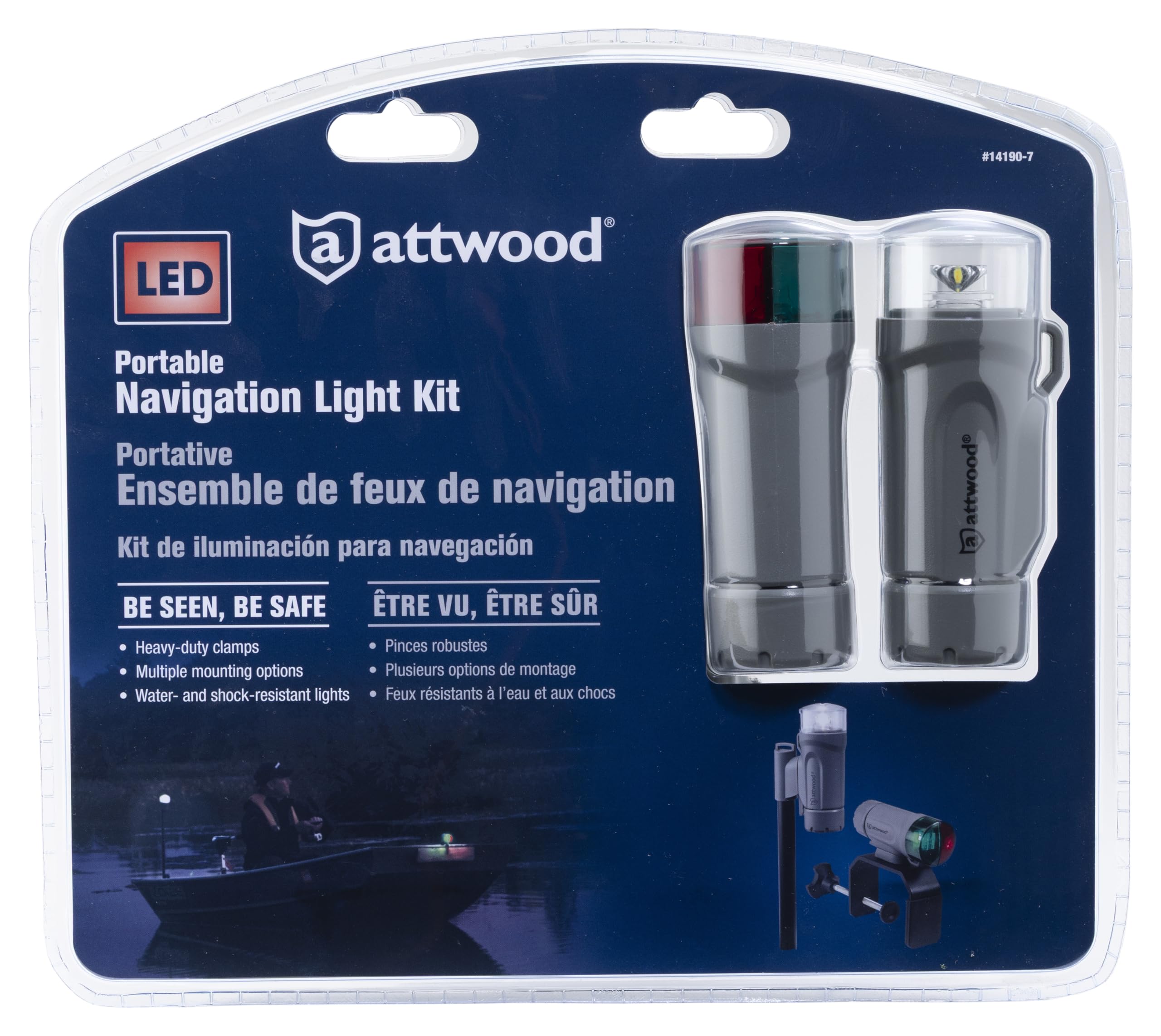 attwood nighttime lifestyle scene showing bright navigation visibility on water