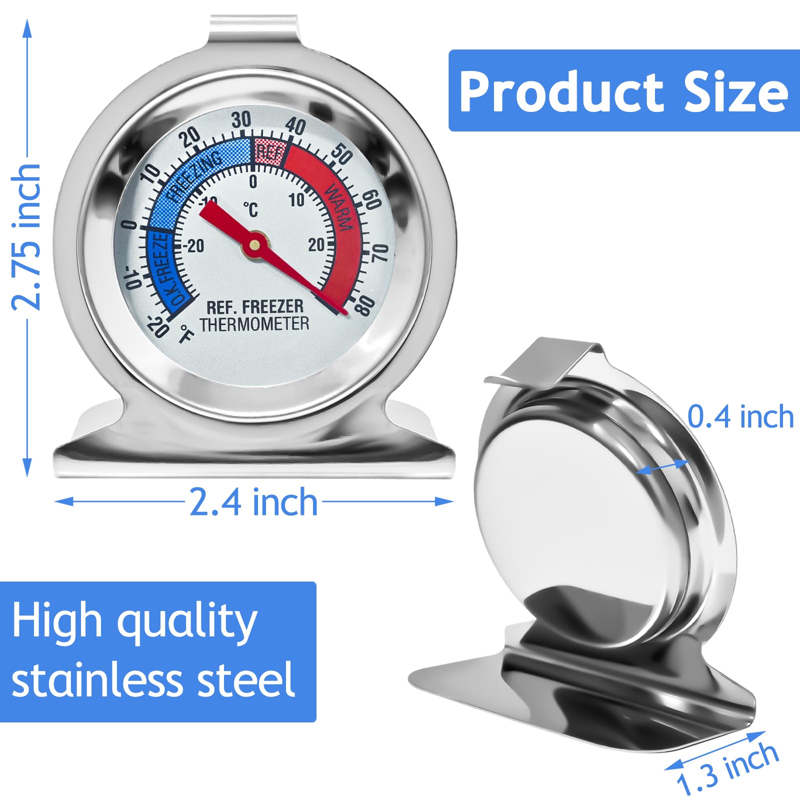 ATZNZIK close-up dial with blue and red zones for fast temperature checks