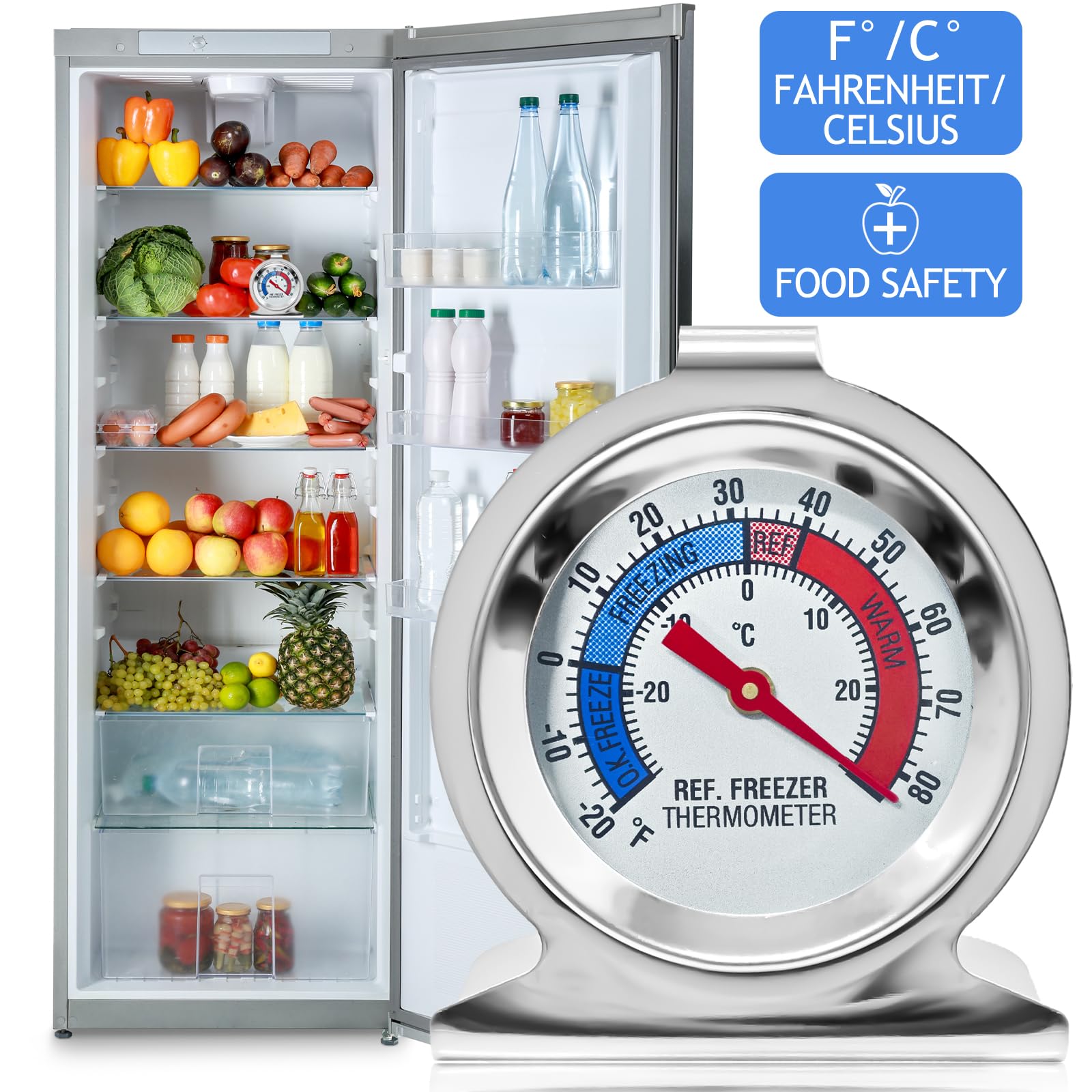 ATZNZIK hanging on refrigerator rack showing convenient placement benefit