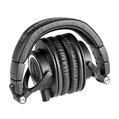 Audio-Technica ATH-M50X folded compact for travel and easy storage