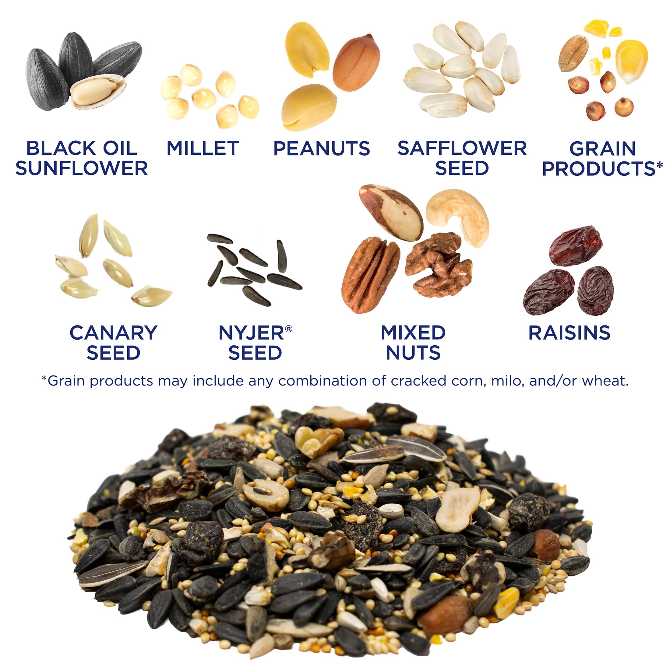audubon park detailed shot of sunflower hearts highlighting easy-to-eat nutrition