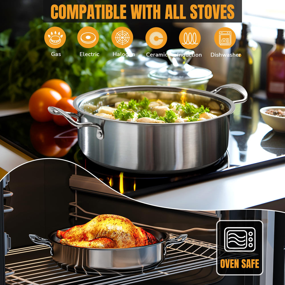 Aufranc size comparison stacked pots showing compact storage and versatile capacities