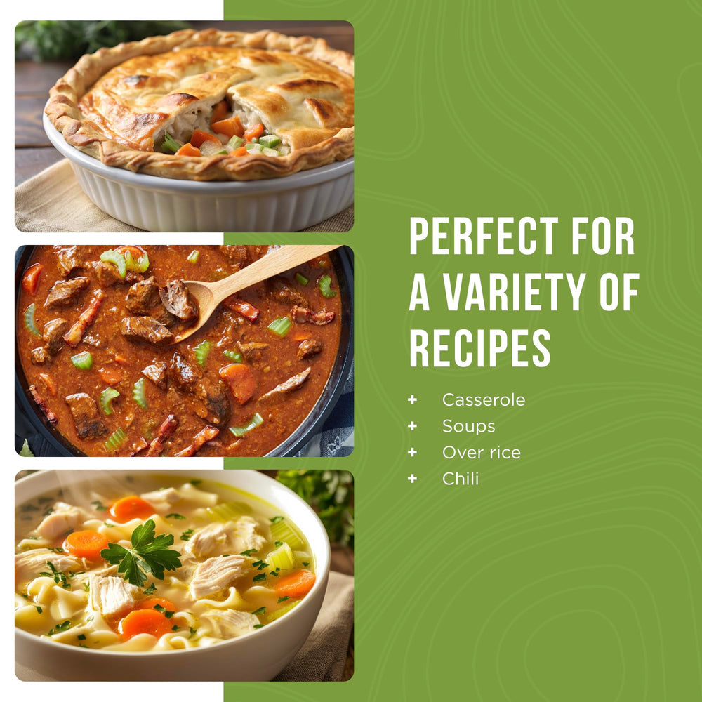 Augason Farms rehydrated vegetables on ramen adding color and nutrition