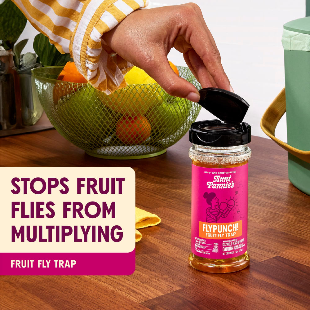 Aunt Fannie's flip-top detail for easy no-mess setup and use