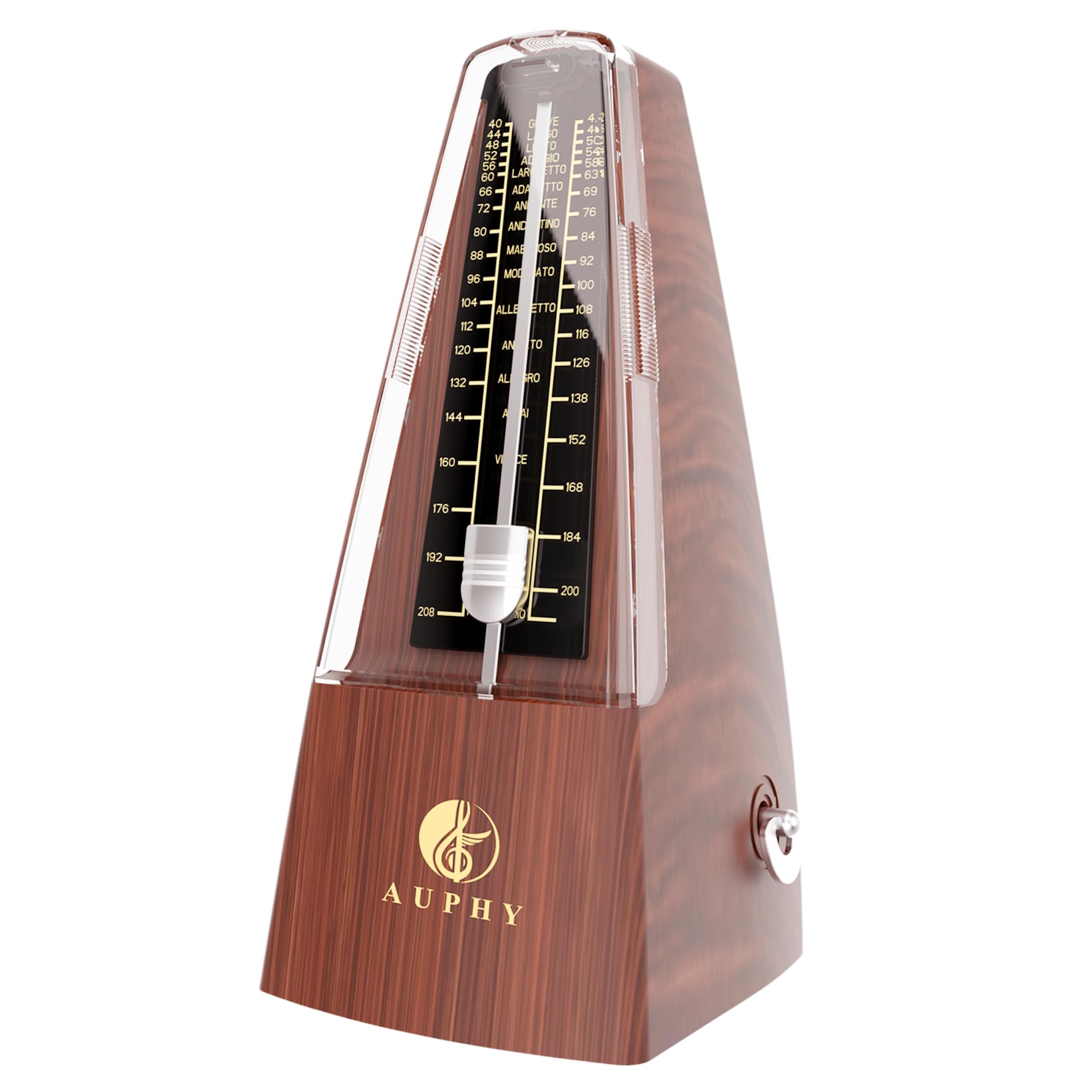 AUPHY M350 front view showing classic shape and readable tempo scale for easy practice