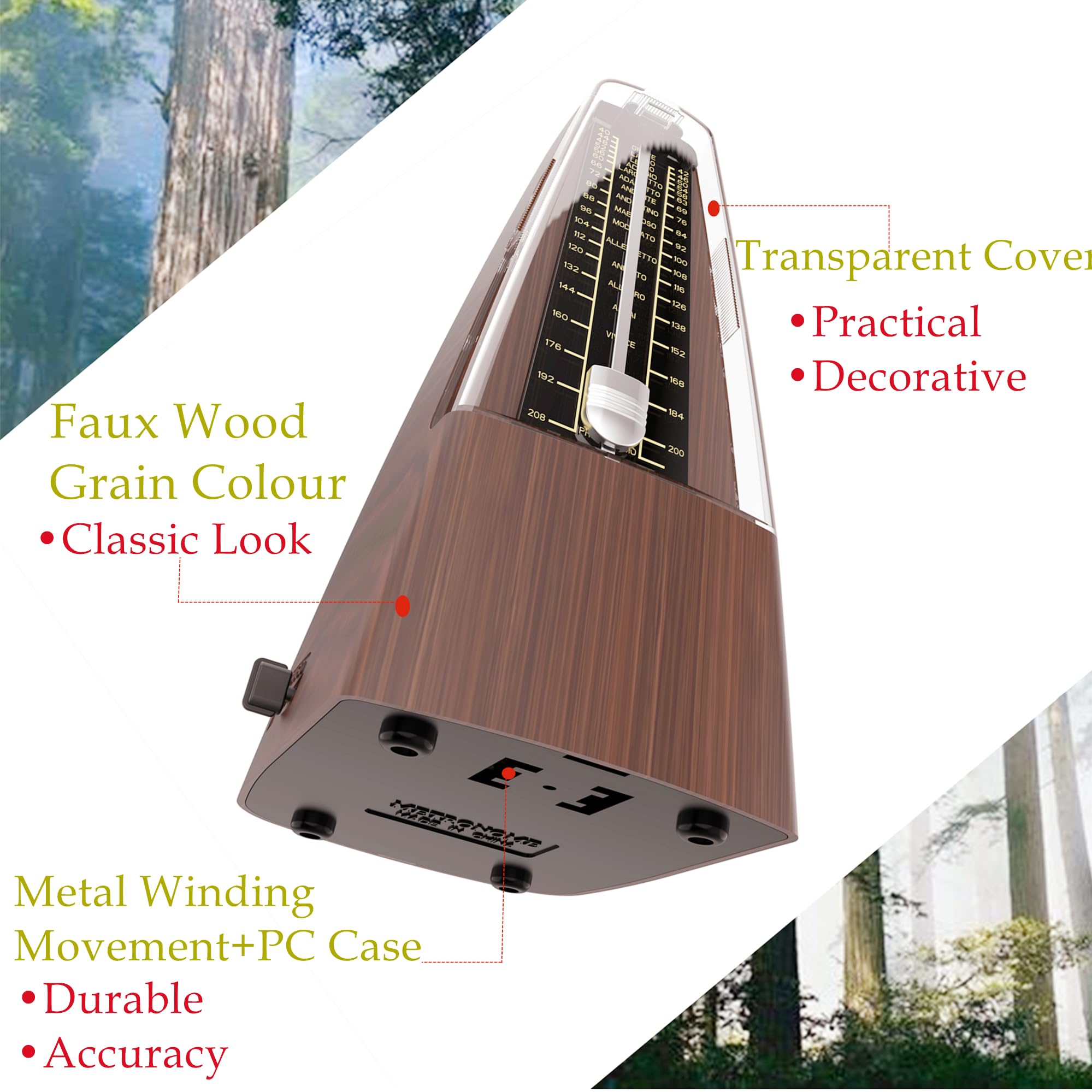 AUPHY M350 metal movement and POM gears detail showing durable construction and reliability