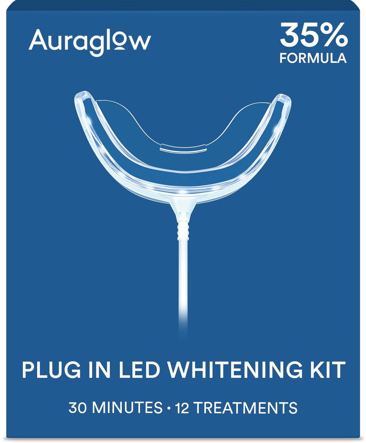 AURAGLOW front packaging showing kit contents and benefits