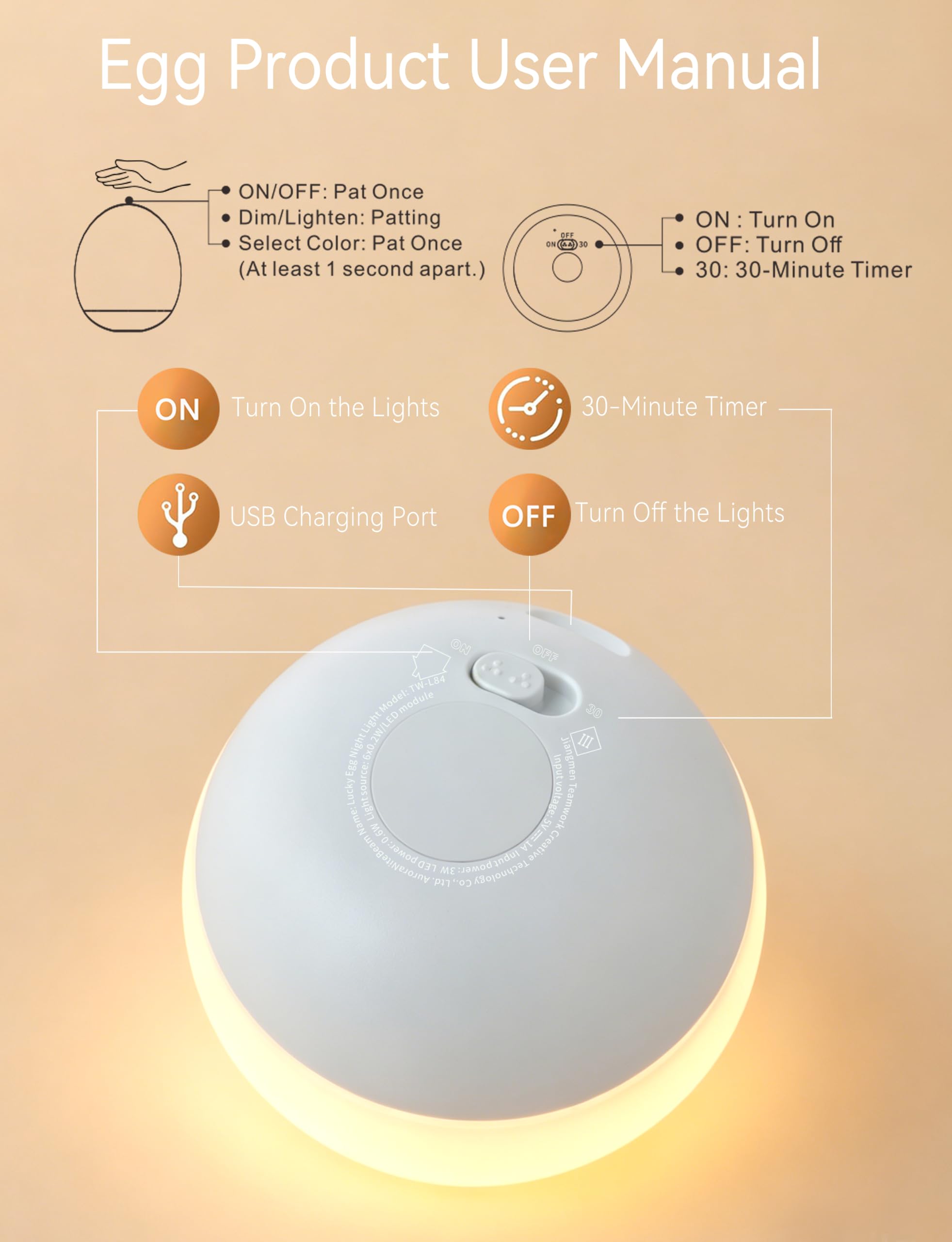 AuroraNiteBeam next to adult hand showing compact scale for easy carrying