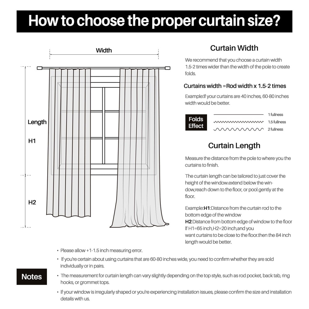 AUSSPVOCT folded curtains and accessories in package for ready setup