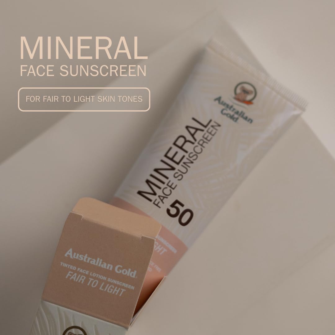 Australian Gold face before and after showing softened imperfections and natural finish