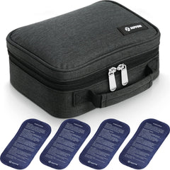 AUVON front view of insulated insulin cooler showing compact travel-ready design and durability