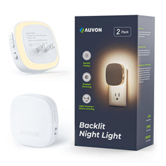 AUVON front view plugged into outlet showing soft glow for safe navigation
