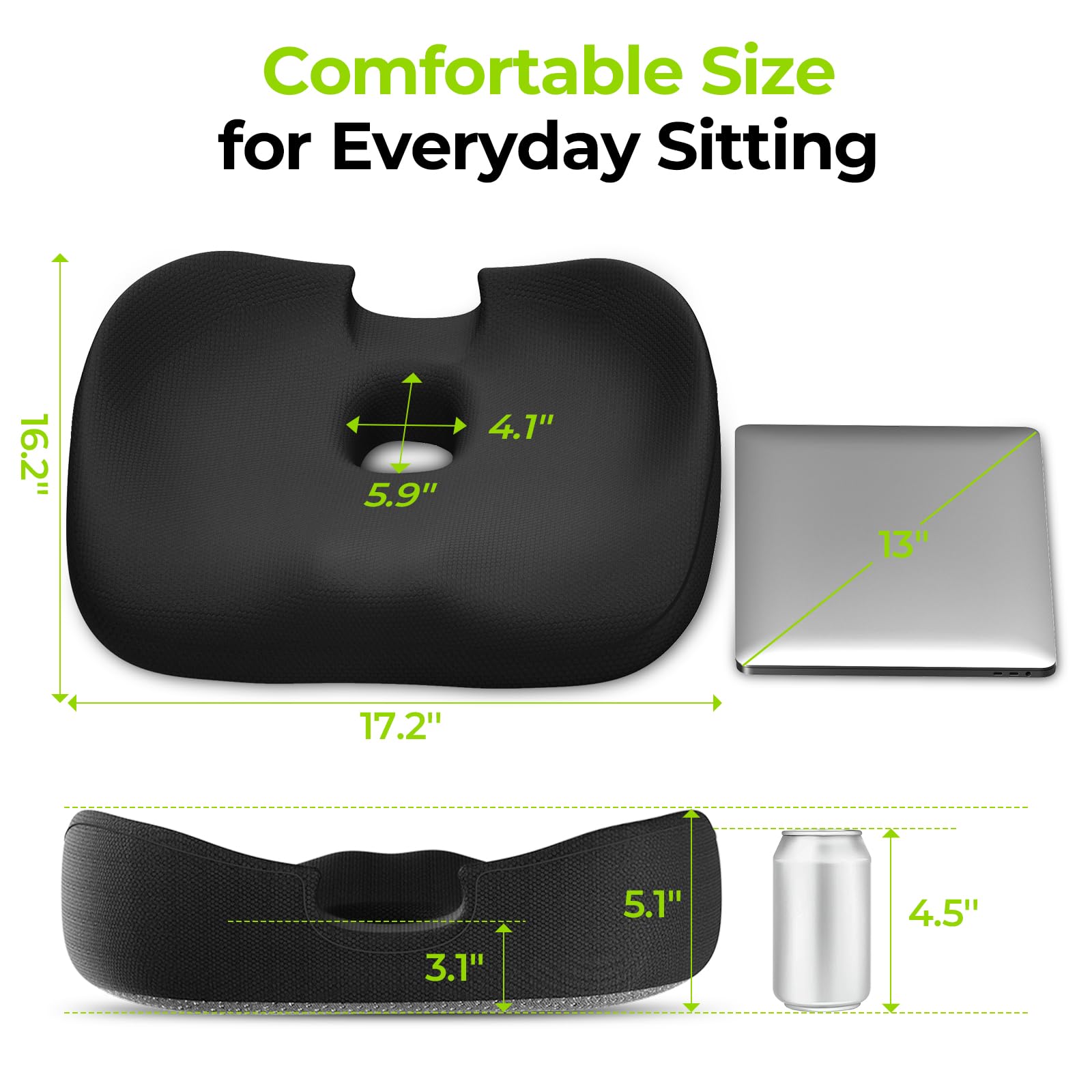 AUVON cushion in a living room setting supporting postpartum sitting recovery