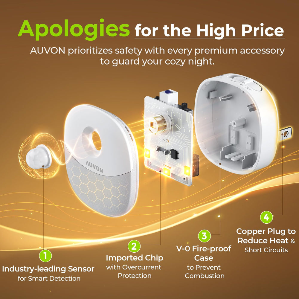 AUVON installed in hallway providing safe low-level guidance for night walks