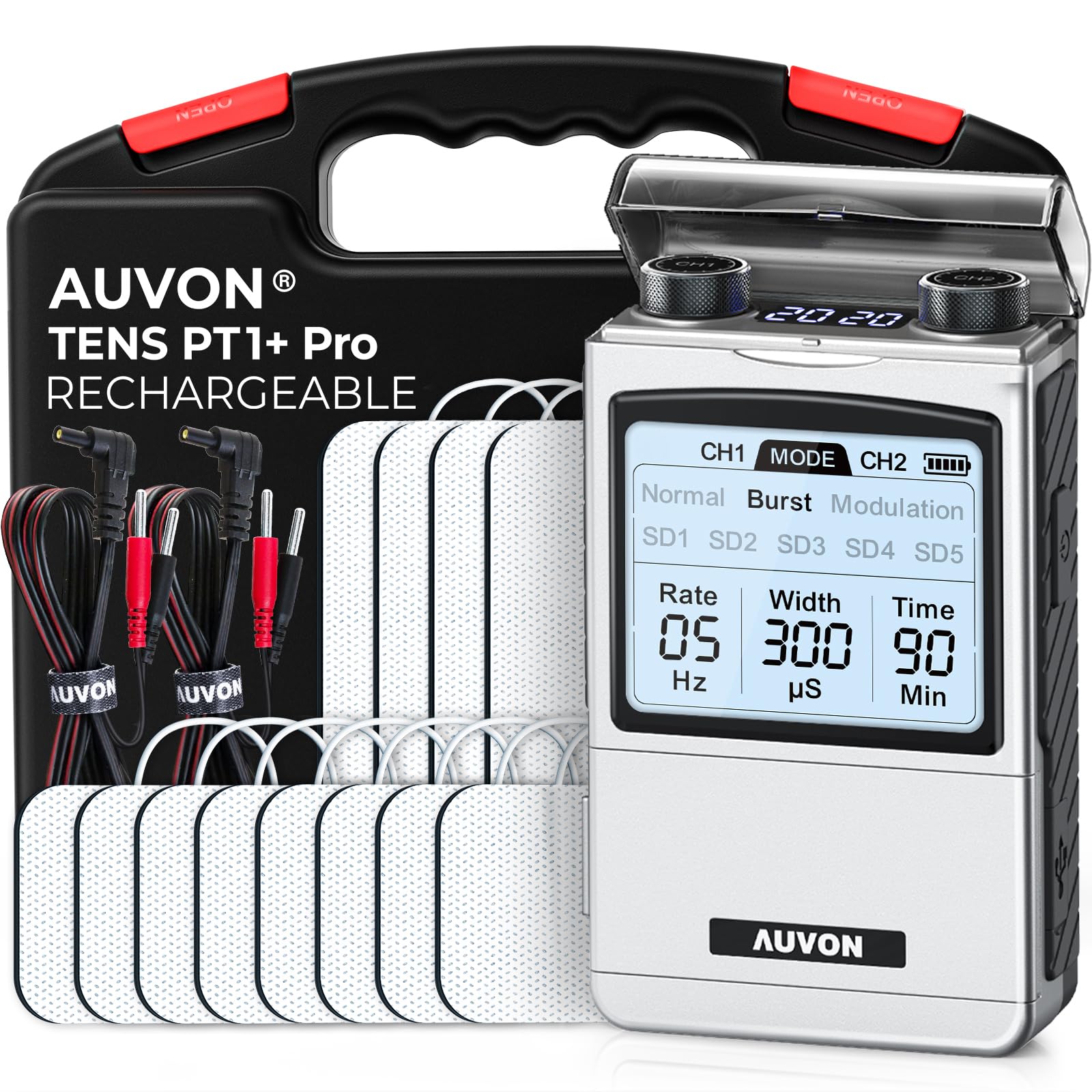 AUVON PT1+Pro front display showing modes and easy control
