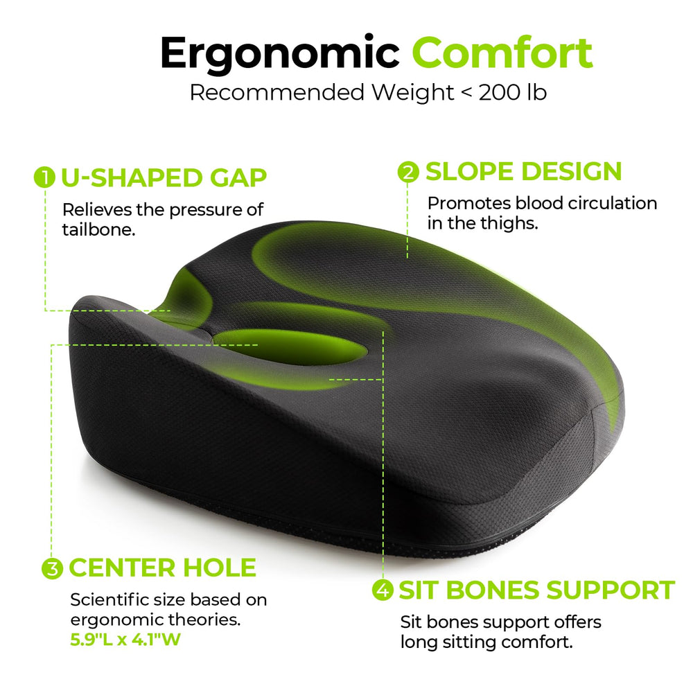 AUVON anti-slip underside stabilizes the cushion and prevents shifting during use