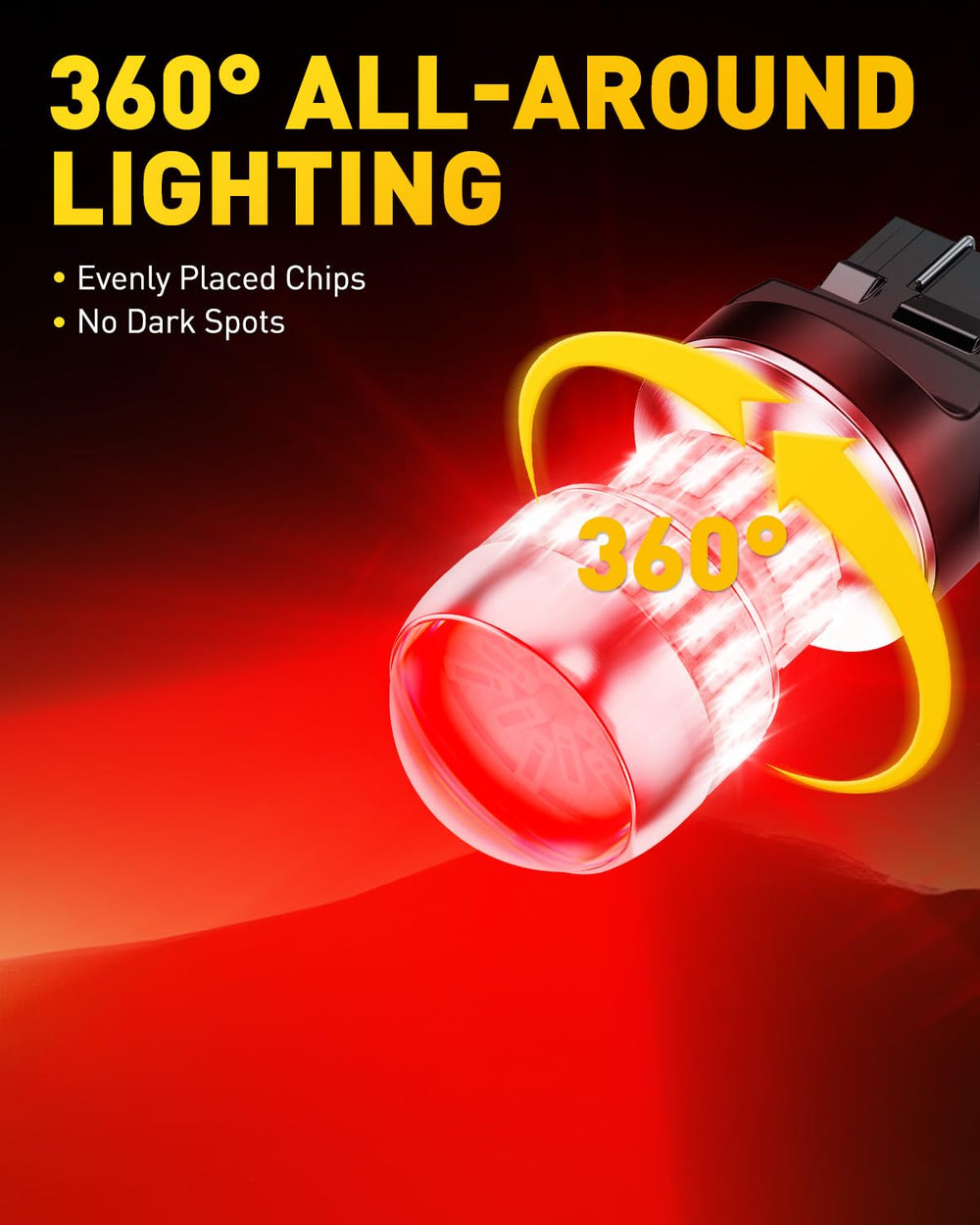 AUXITO close-up of 4014 SMD LED array for brighter, uniform light