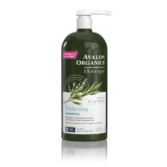Avalon Organics bottle front view showing label and 32 oz size for fuller-looking hair