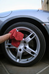 Avalon Towels used wiping car engine demonstrating grease removal