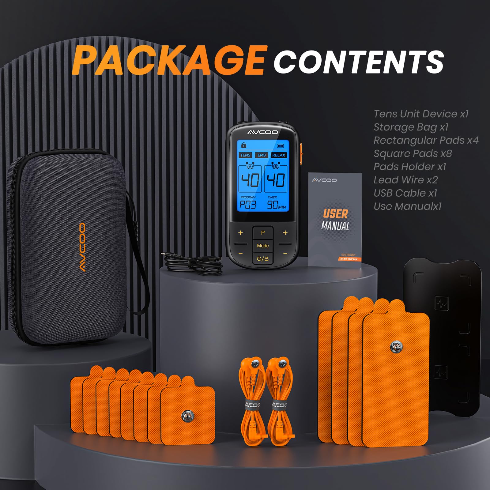 AVCOO full kit contents laid out for easy identification and setup