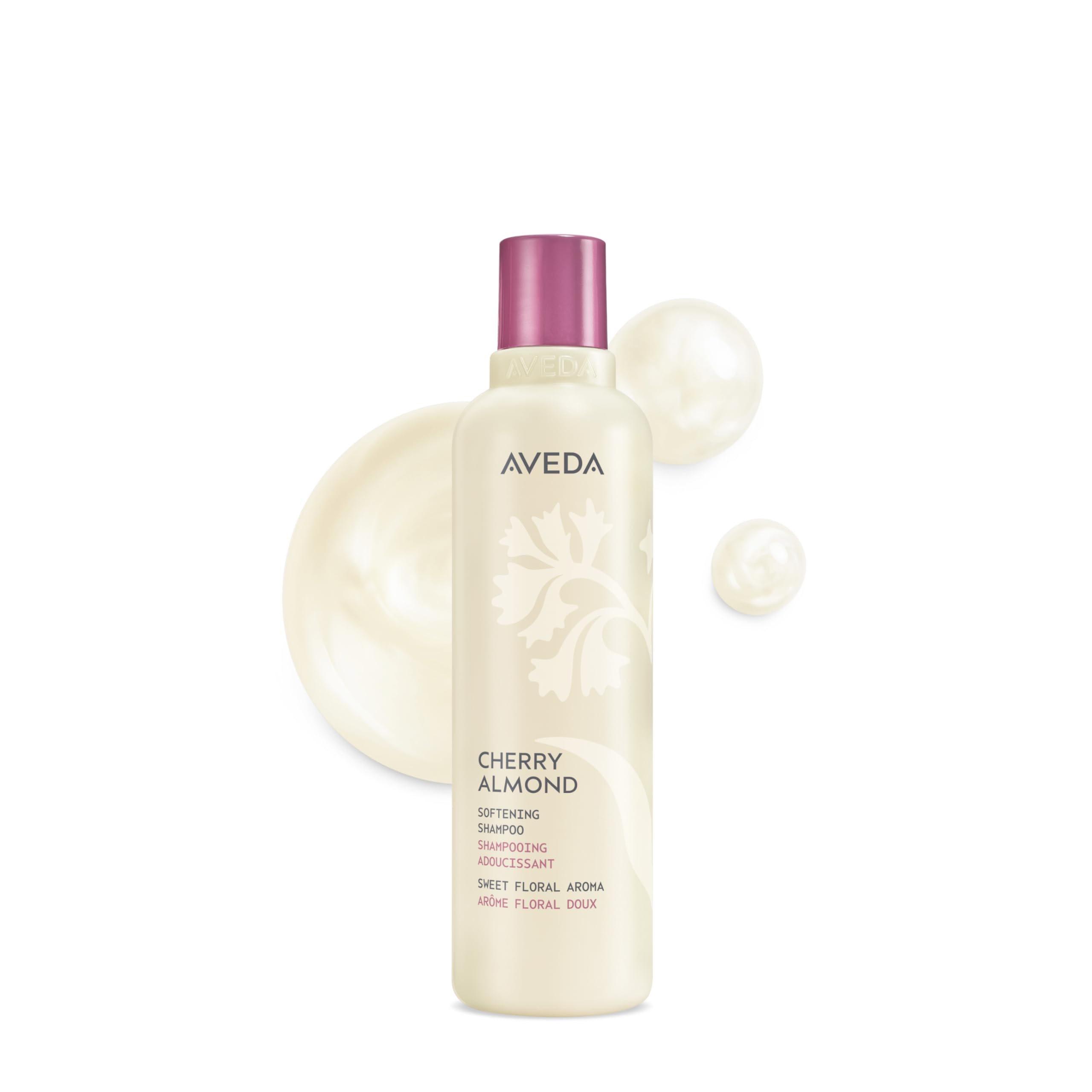 Aveda front packaging showing bottle and label, conveys premium botanical benefit