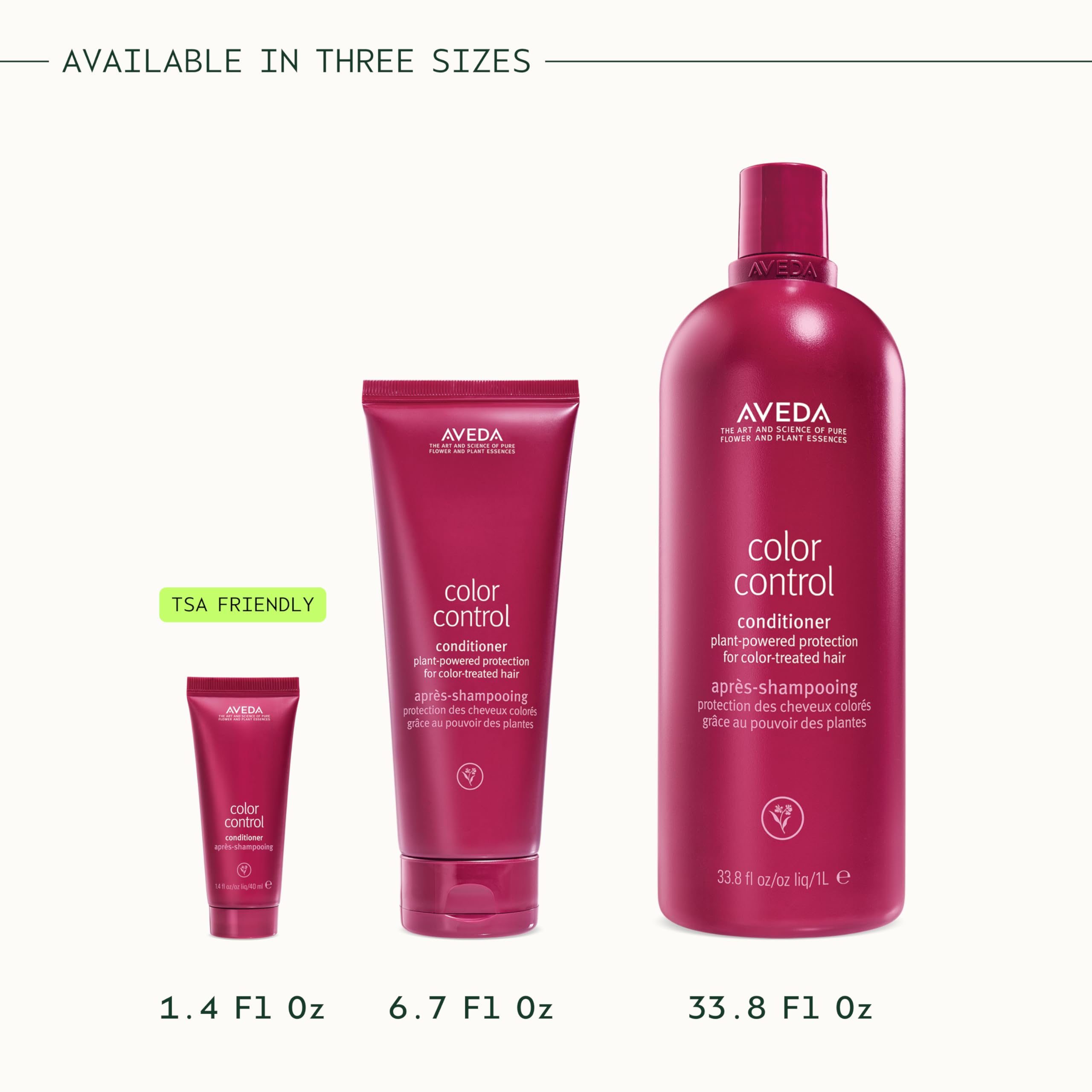Aveda conditioner on a bathroom shelf with plants illustrating natural ingredients benefit