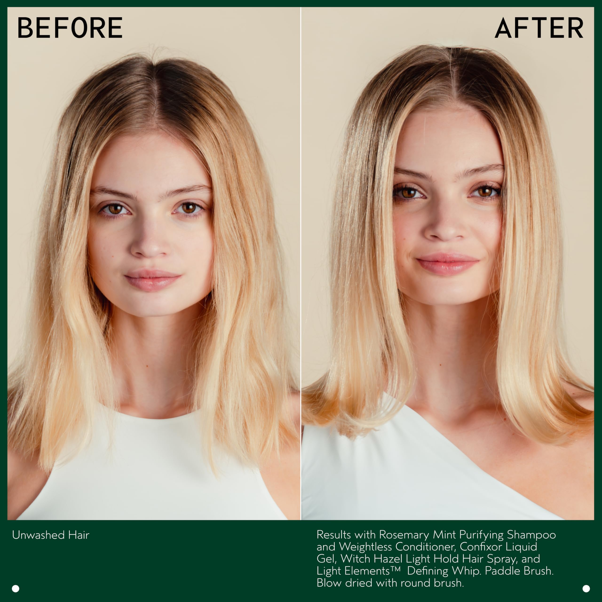 Applying Aveda Confixor in hand for even distribution and styling benefit
