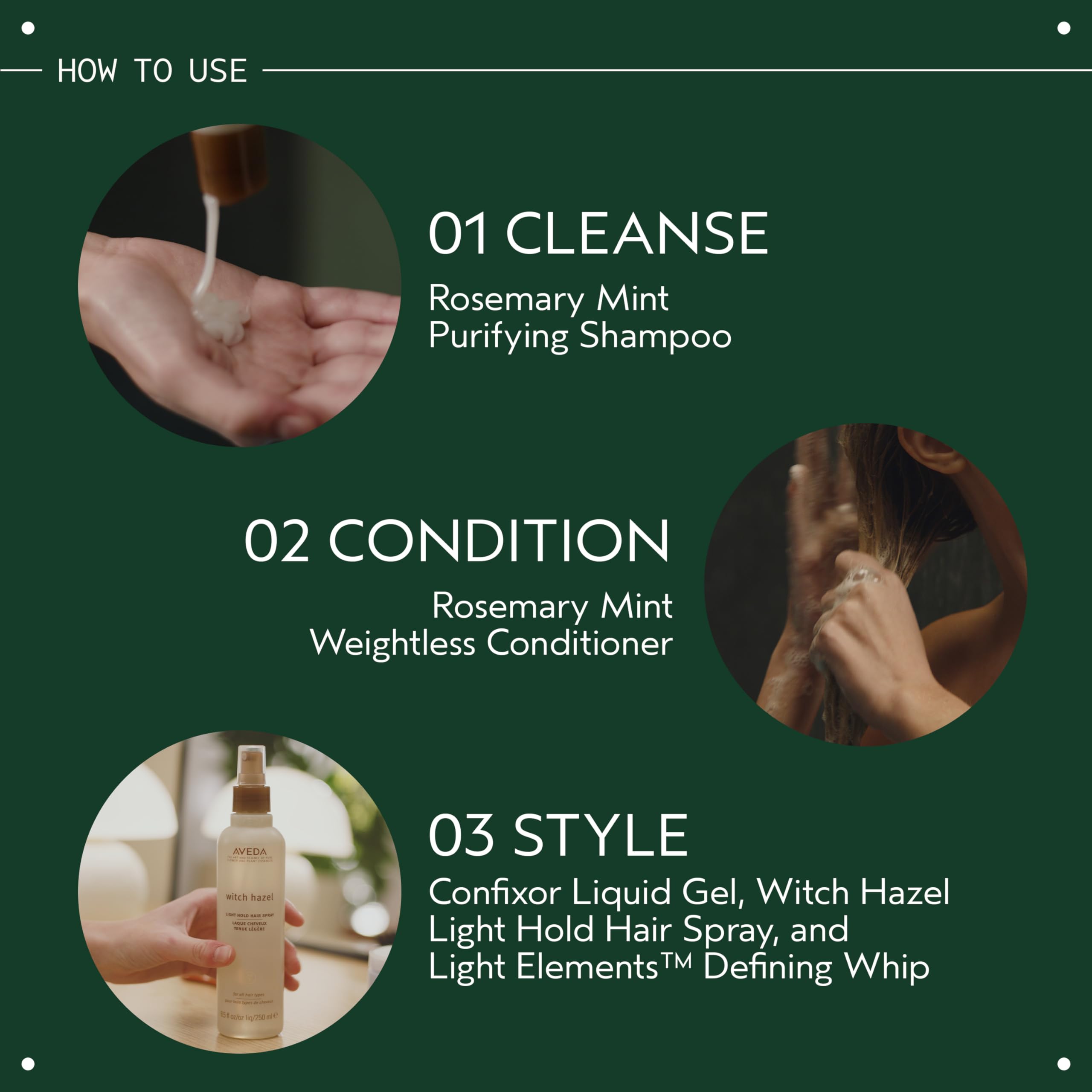 Aveda Confixor next to common items to show 8.5 fl oz size benefit
