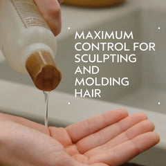 Aveda Flax Seed Aloe pump dispensing gel demonstrating easy, controlled application