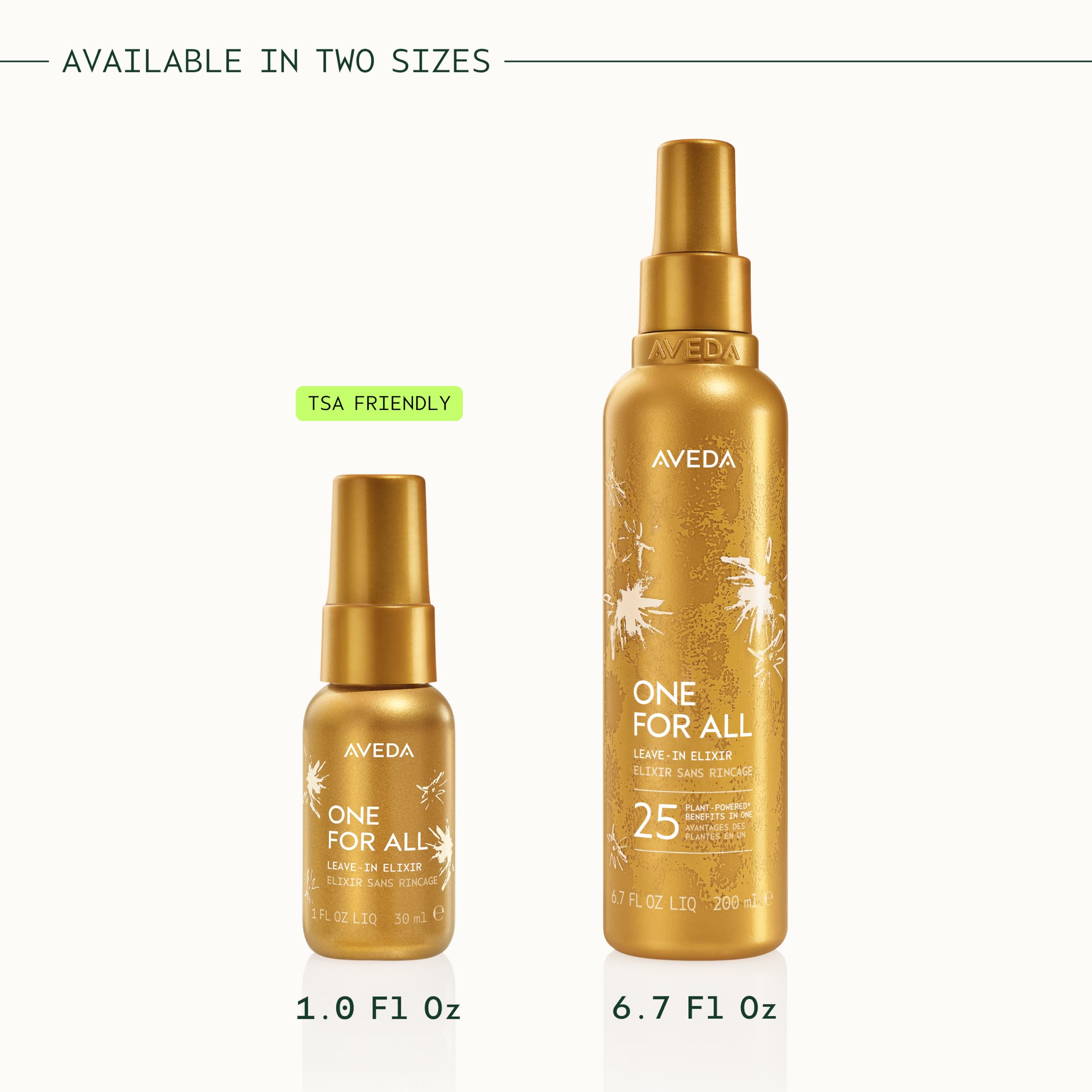 Label close-up listing Aveda formula claims and clean ingredients