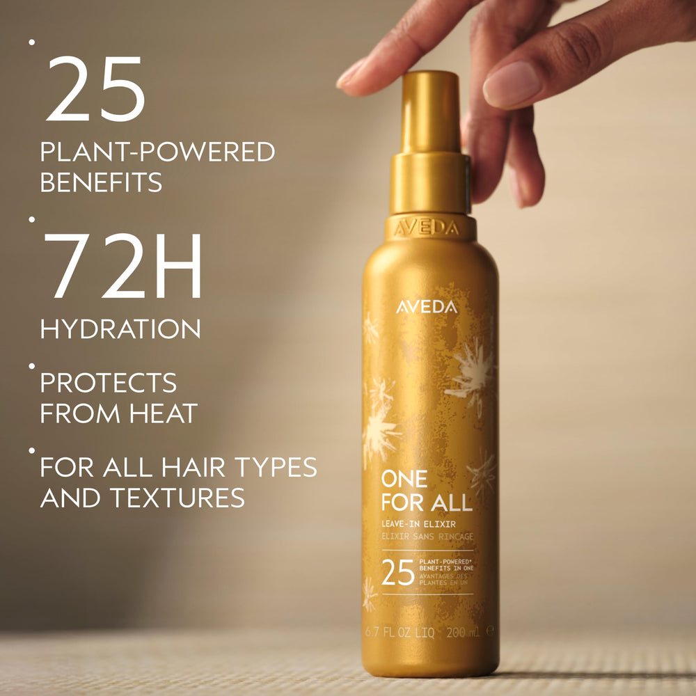 Aveda pump and cap close-up highlighting easy dispensing