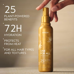 Aveda pump and cap close-up highlighting easy dispensing