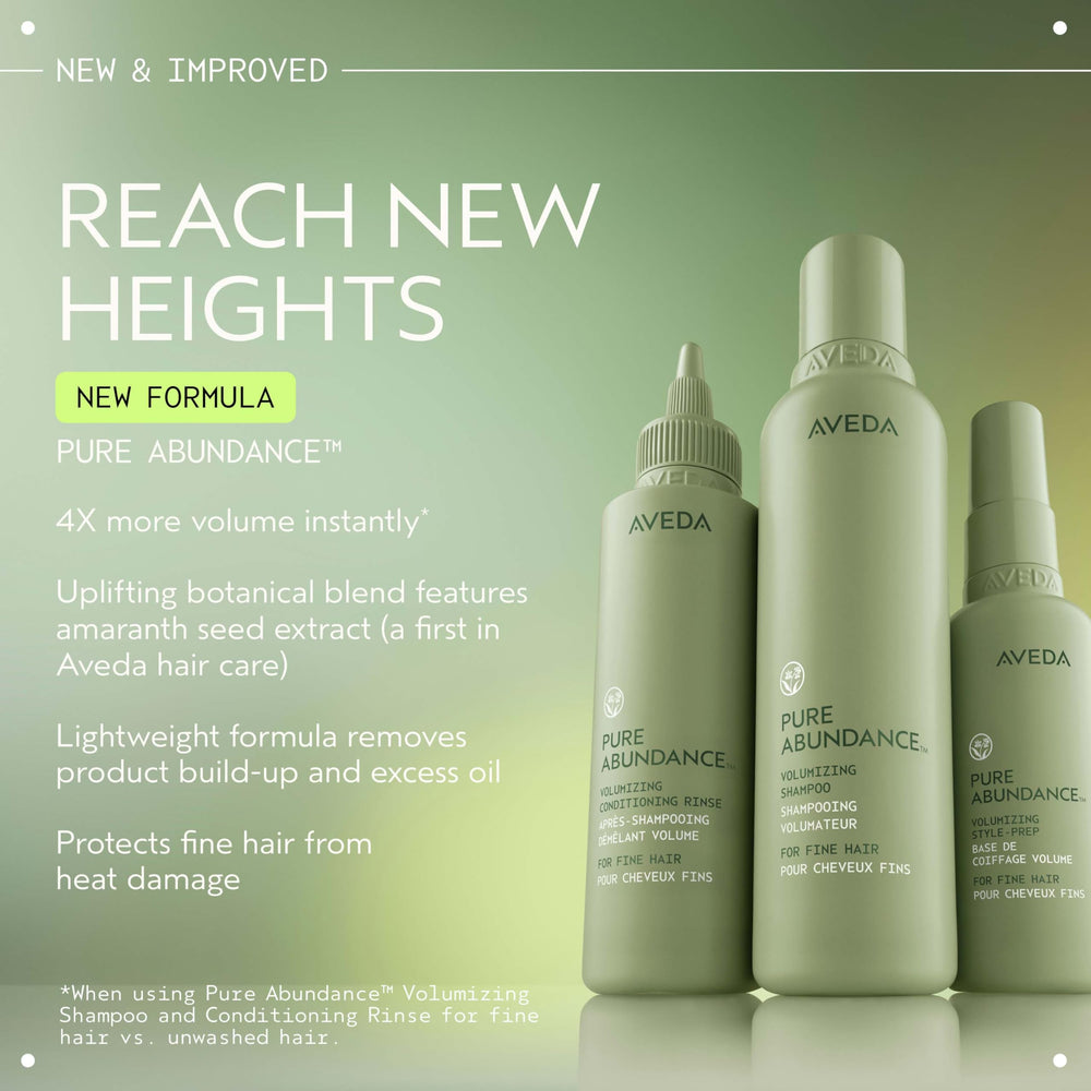 Aveda amaranth extract ingredient shot emphasizing natural volumizing action