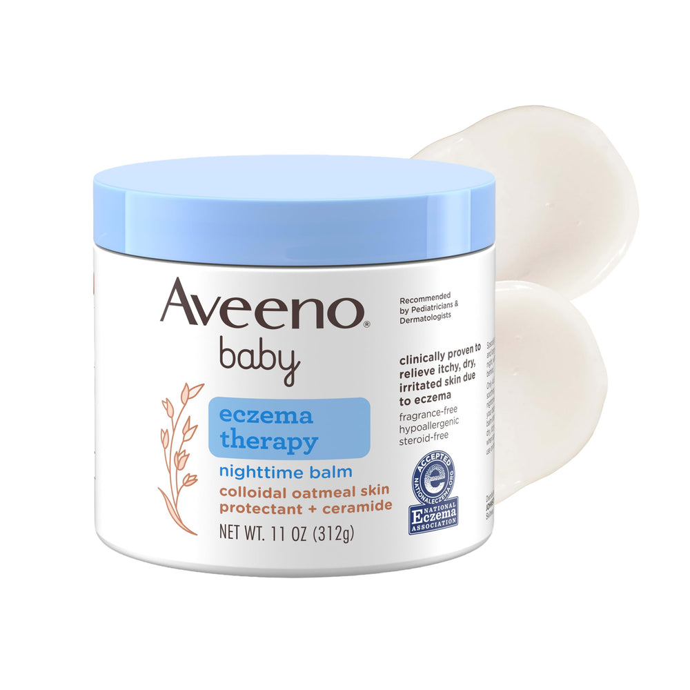 Aveeno Baby front packaging showing 11 oz balm for gentle relief