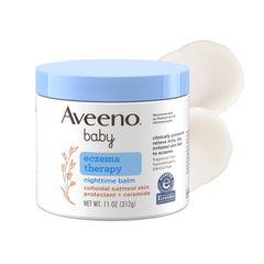 Aveeno Baby front packaging showing 11 oz balm for gentle relief