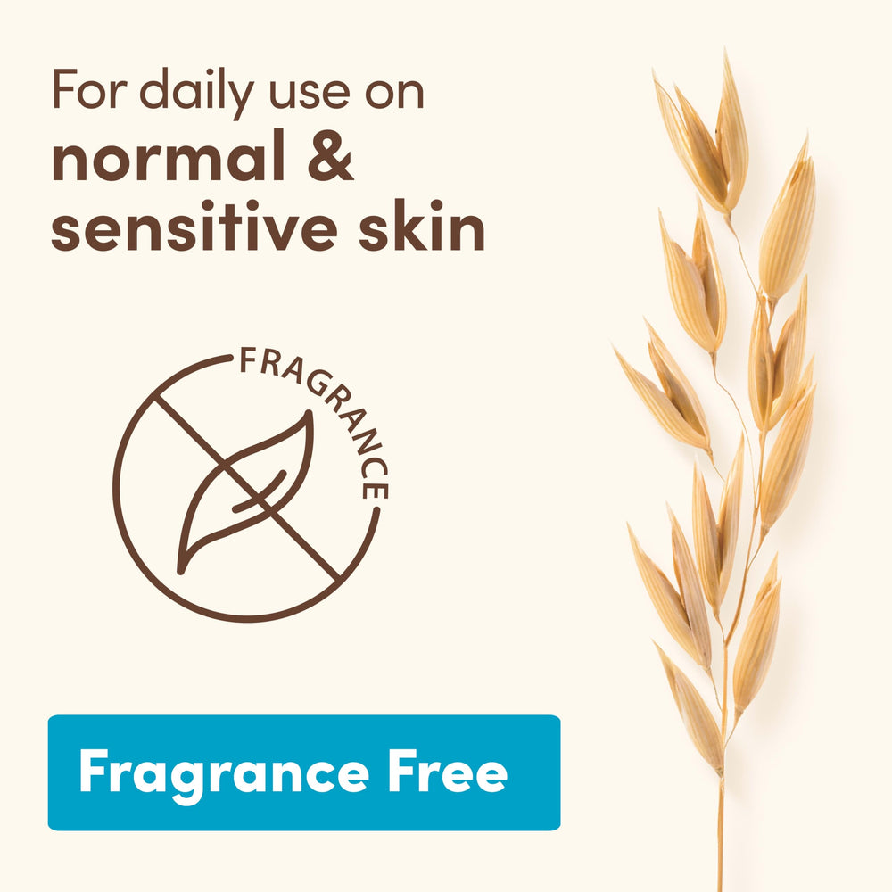 Aveeno Baby label and ingredients detail highlighting prebiotic oat gentle support