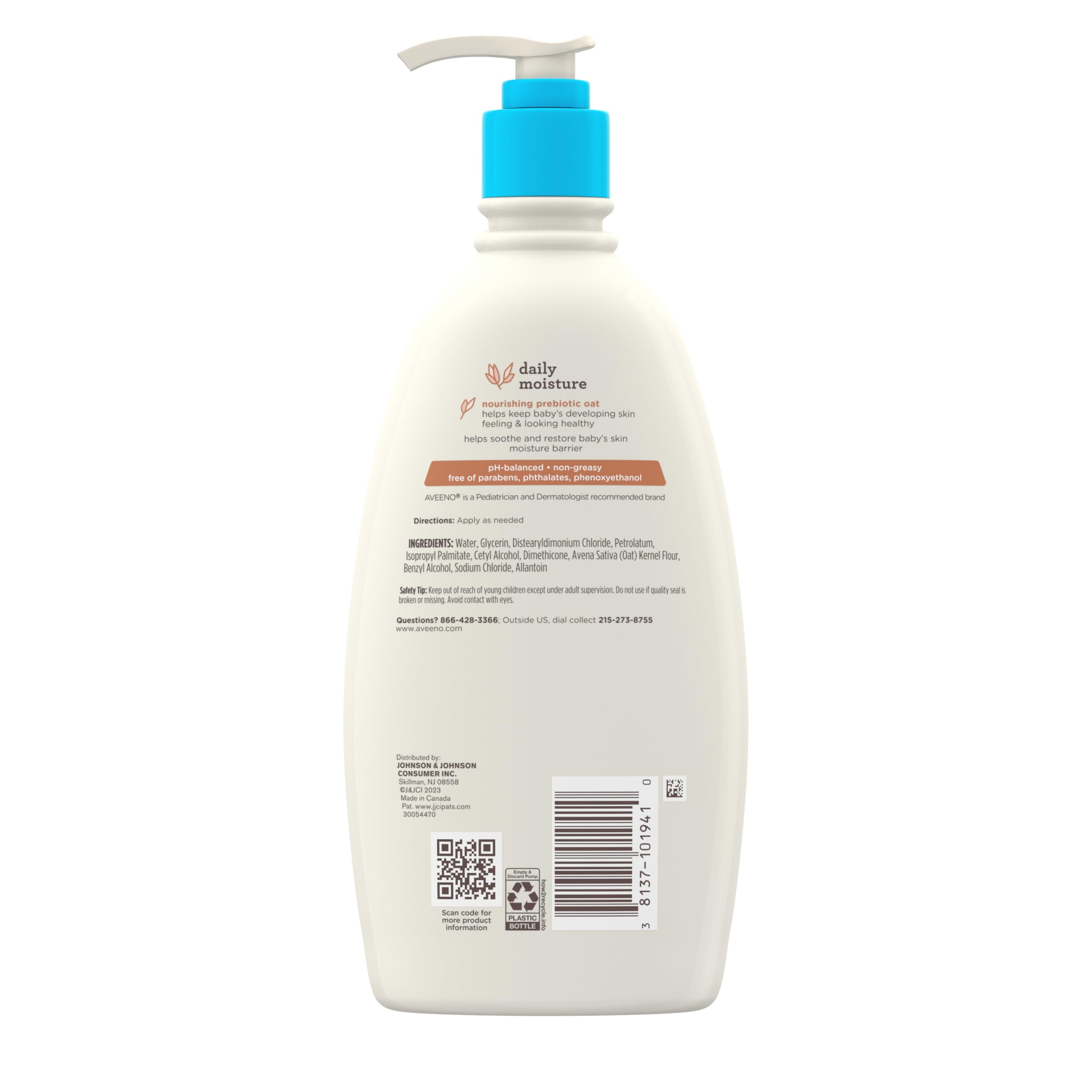 Aveeno Baby in nursery lifestyle with baby and caregiver showing everyday routine ease