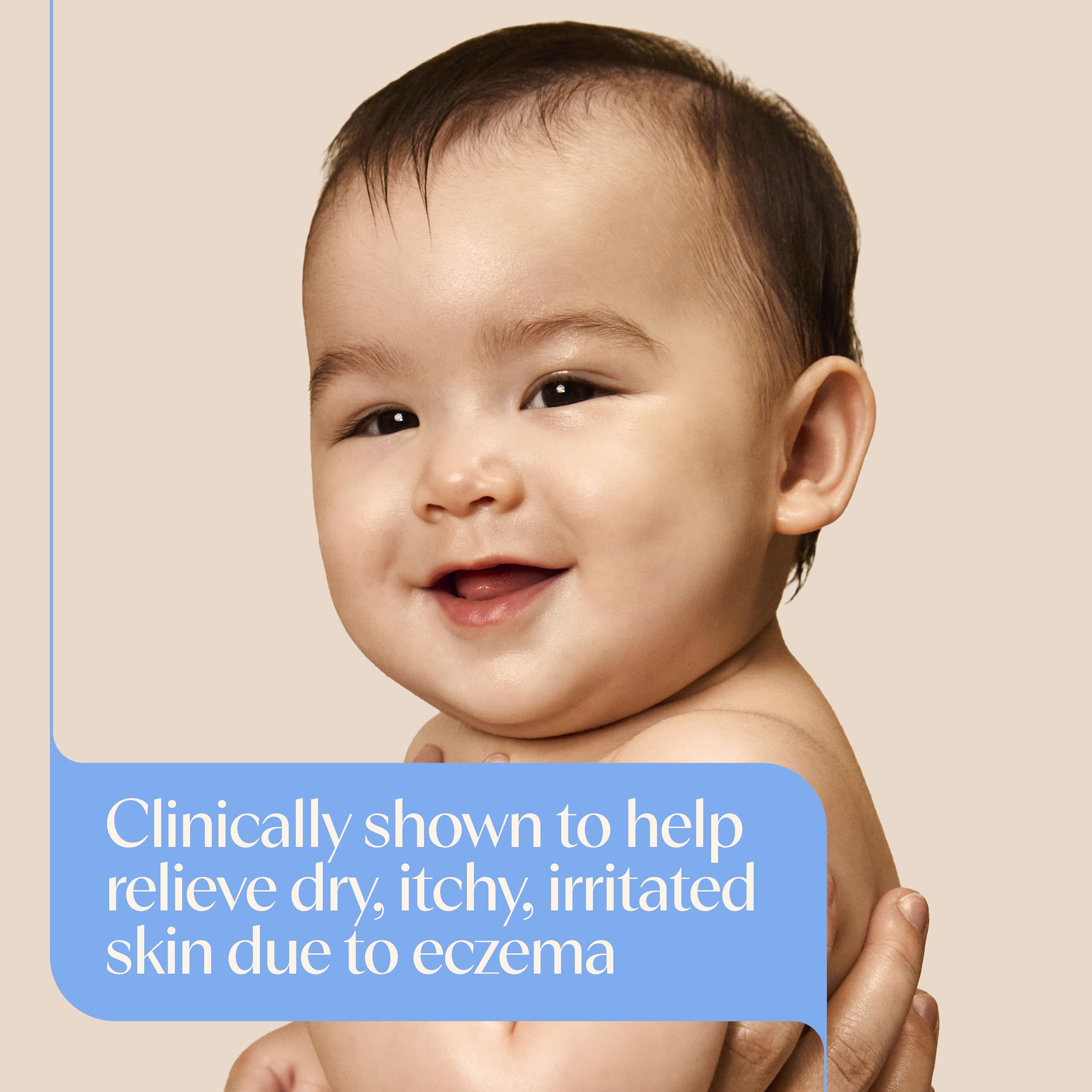 Aveeno Baby open jar texture highlighting thick moisturizing balm