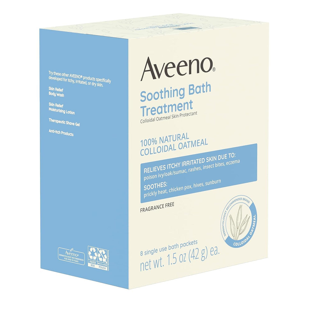 aveeno bath with candle lifestyle scene suggesting relaxing soak and skin comfort