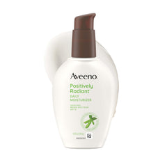 Aveeno front packaging showing SPF 15 and radiance benefits for easy identification