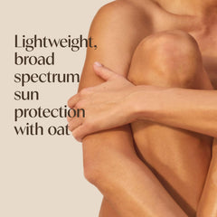 Aveeno prebiotic oat lotion texture close-up showing moisturizing glide