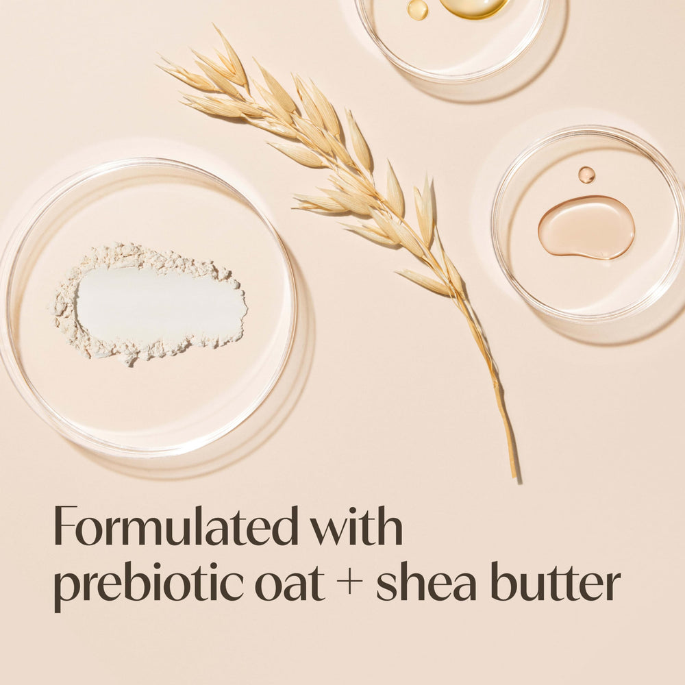Aveeno jar next to hand for scale showing large size and long-lasting value