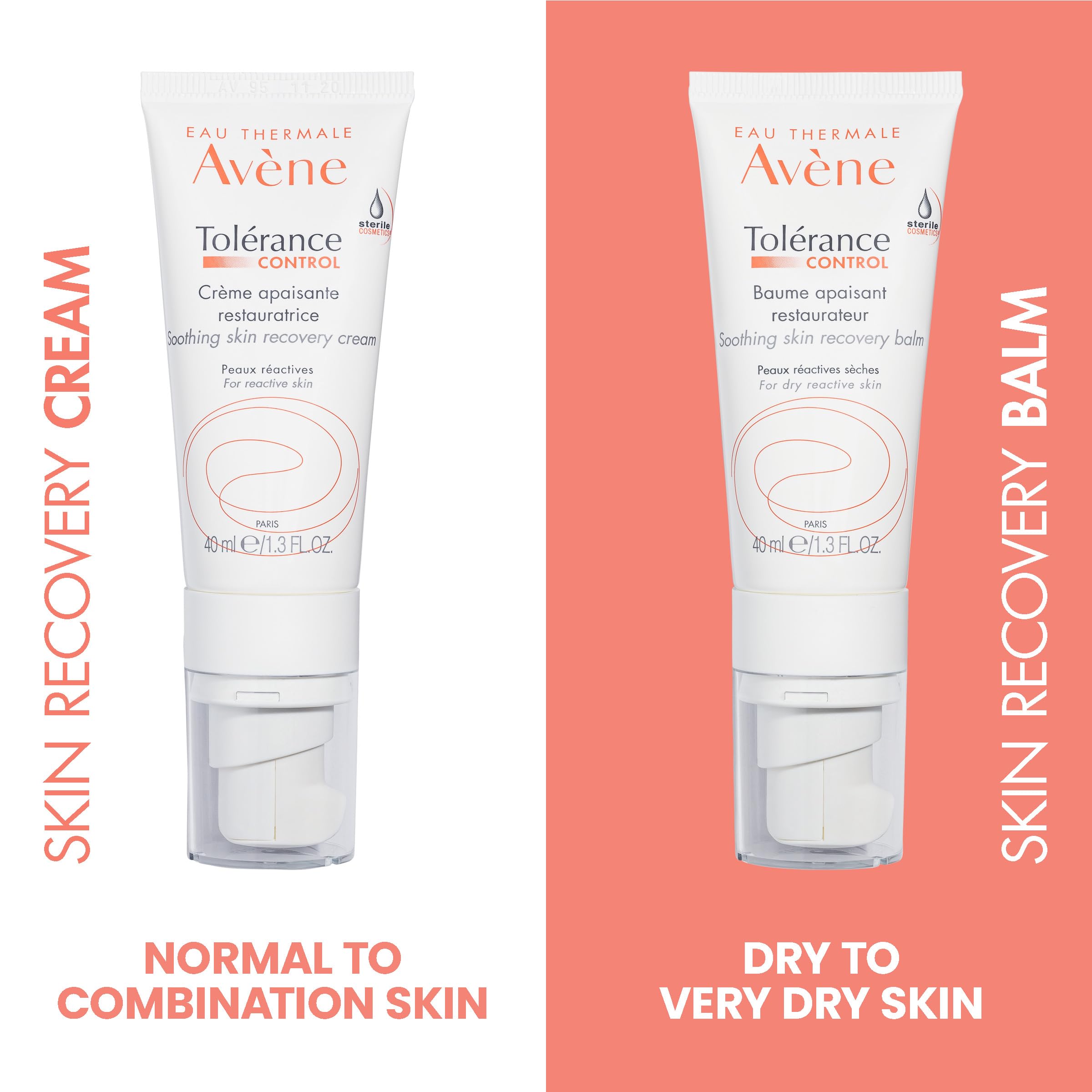 Eau Thermale Avène before and after reducing visible redness on face