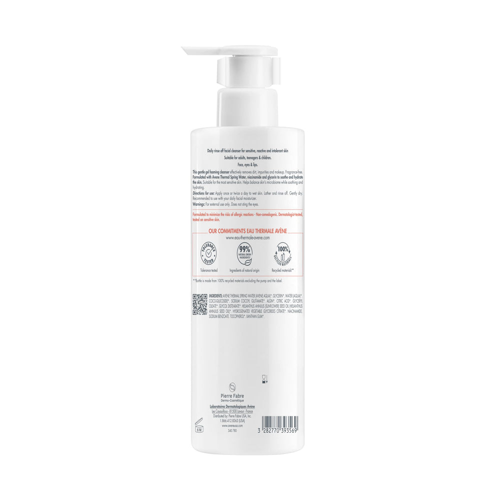 Avène bottle on bathroom shelf, lifestyle scene highlighting daily routine benefit