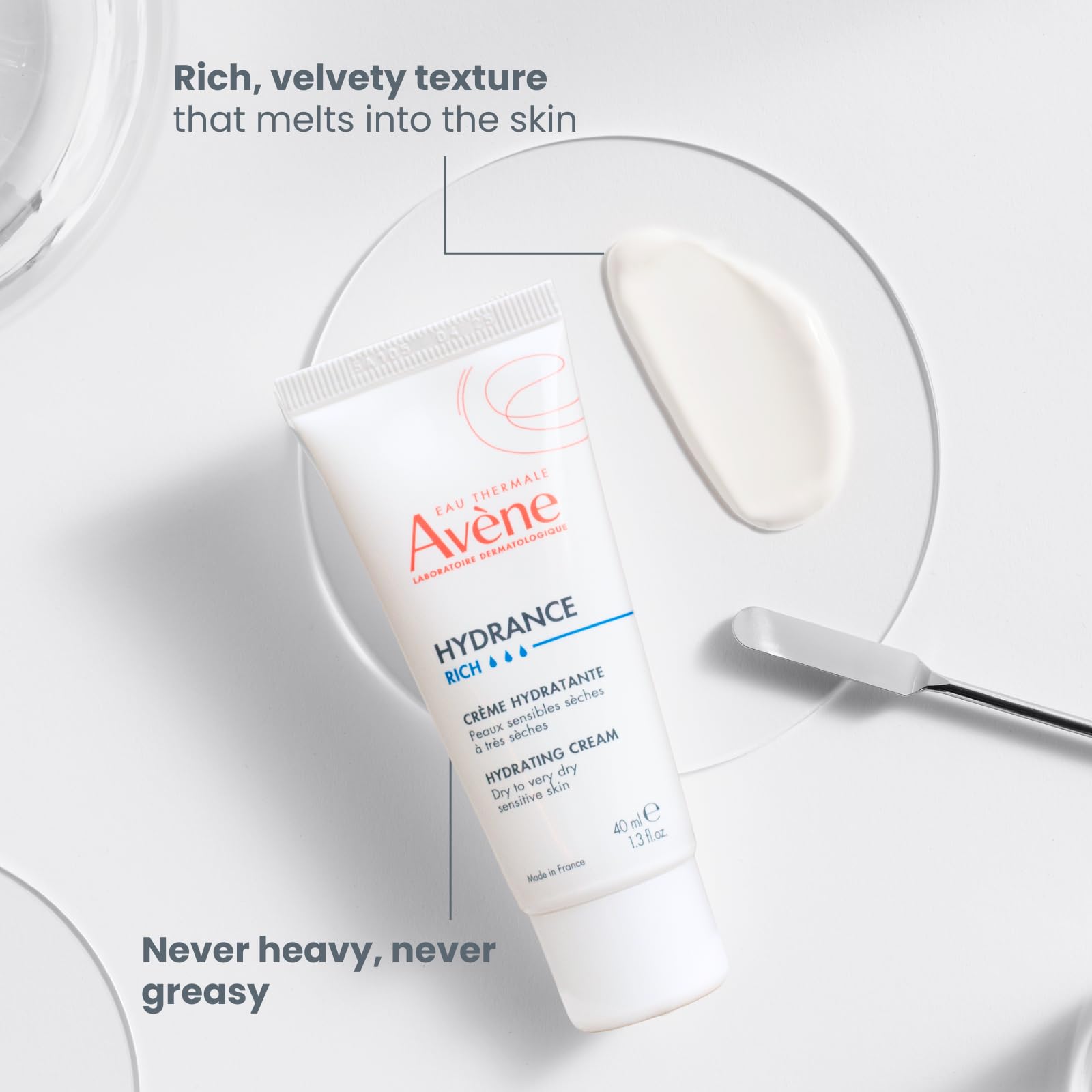 Eau Thermale Avène jar on bathroom counter styled to show daily skincare use